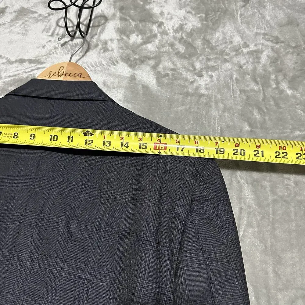 Vintage Brooks Brothers Blazer Mens 41R Blue Sport Coat Wool Glen‎ Plaid 80s EUC